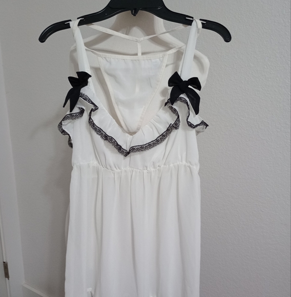 Cream/Black Sexy Babydoll Nighty Size M - Picture 1 of 4